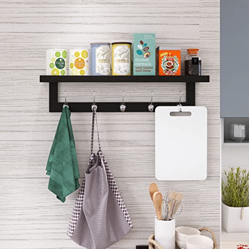 Coat Hooks with Shelf Wall