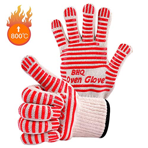 Oven Gloves Oven Mitts Heat Resistant Oven Mitts with Fingers (2 Count)
