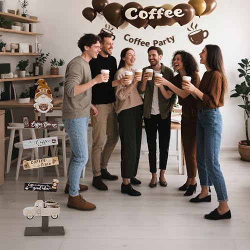 Lighted Wood Coffee Bar Porch Sign (50 bulbs Count)