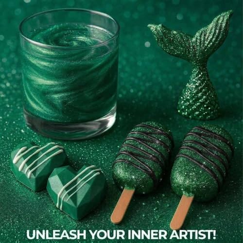 Dark Green Edible Glitter for Drinks 20g
