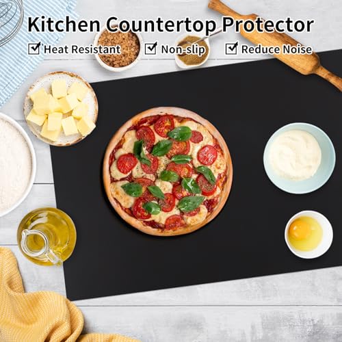 Silicone Mats for Kitchen Counter Thicker Extra Large Heat Resistant Mats Countertop Protector Liners for Bottom of Oven Air Fryer Coffee Maker