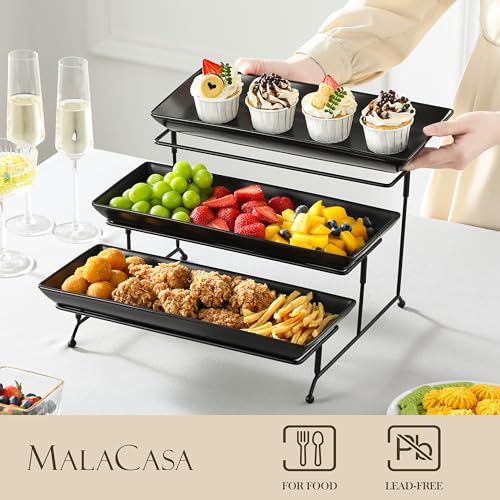 3 Tier Serving Trays for Party (4 Count)