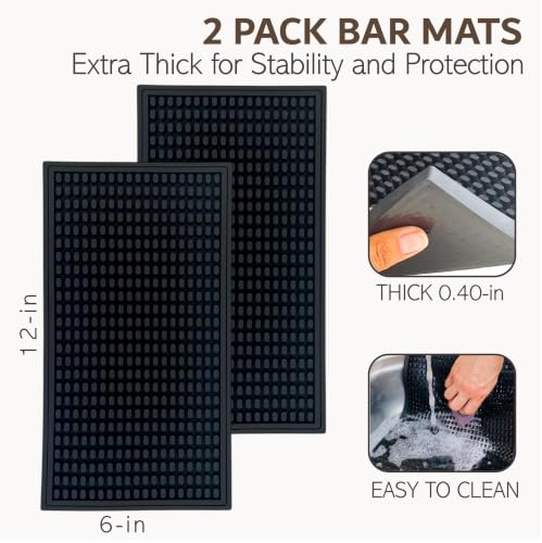 2 Pack Rubber Bar Mat