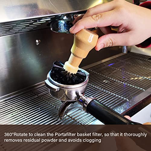 Coffee Portafilter Basket Cleaning Filter Brush Fits for 54