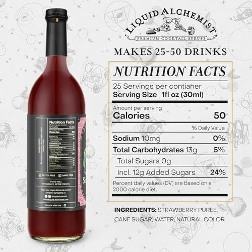Strawberry Syrup for Cocktails (25.4 Fl Oz)