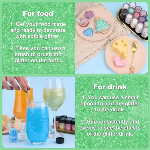 Green Edible Glitter