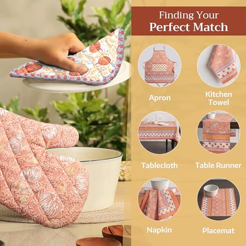 100% Cotton Oven Mitt & Pot Holder Set (2 Count)