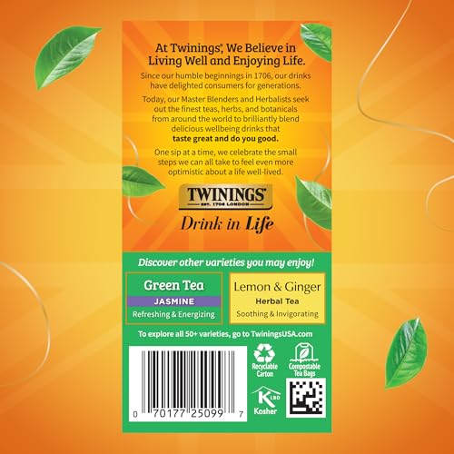 Green Tea with Lemon Caffeinated Tea Bags (120 Count)