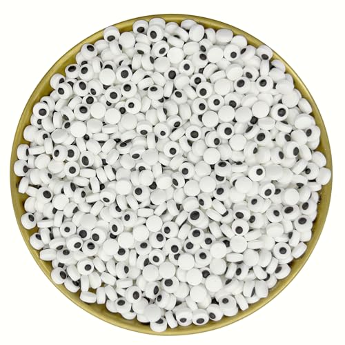 7mm Mini Eyes Sprinkles Halloween Edible Eyes Cake Decoration Cupcake Toppers Cookie Decorating Perfect for Cakes (3 Ounce)
