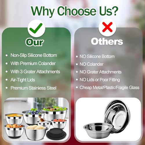 Mixing Bowls with Lids Set (16 Count)