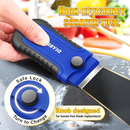 2 Pack Razor Blade Scraper Tools with 30 Blades (2 Count)