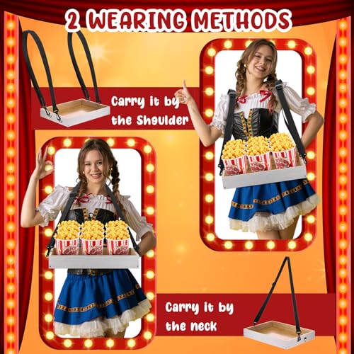 2 Pcs Movie Night Snack Trays with Straps (2 Count)