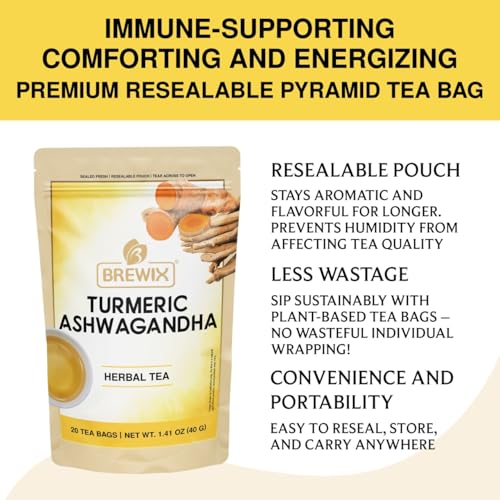 Turmeric Ashwagandha Herbal Tea Bags (20 Count)