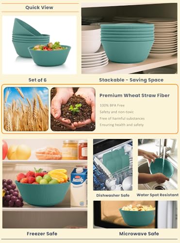 Wheat Straw Bowl Sets of 6