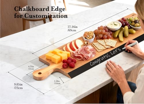 32" Acacia Charcuterie Board with Handle