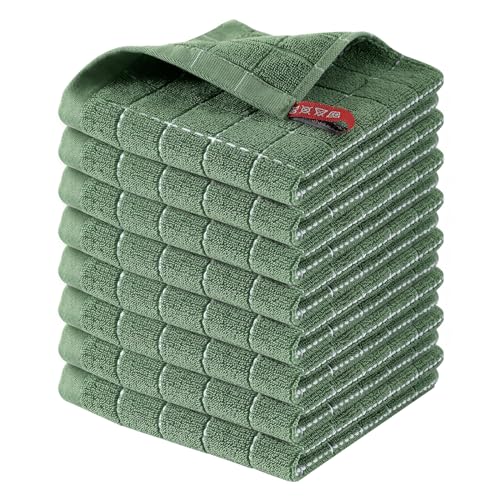 100% Cotton Terry Kitchen Dish Cloths (8 Count)