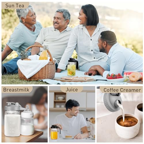 Creamer Pitcher Jar with Lid (2 Count)