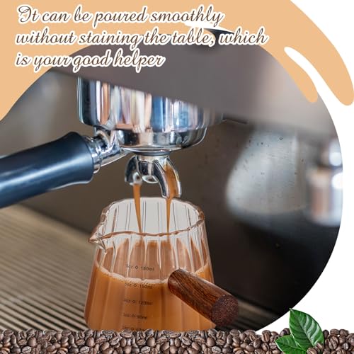 2 Pcs 6 oz Clear Espresso Shot Glass Cups with Handle