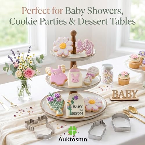 Wildflower Baby Shower Cookie Cutters Set