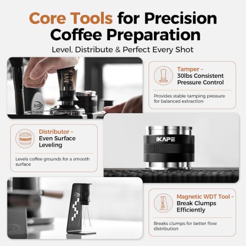 58mm Black Espresso Tool Set 8 IN 1