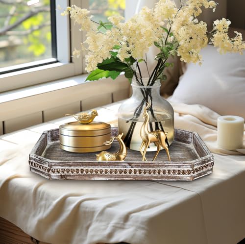 Octagonal Wood Serving Tray