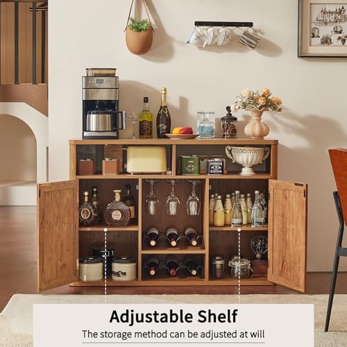 Rattan Wine Bar Cabinet with 2 Doors