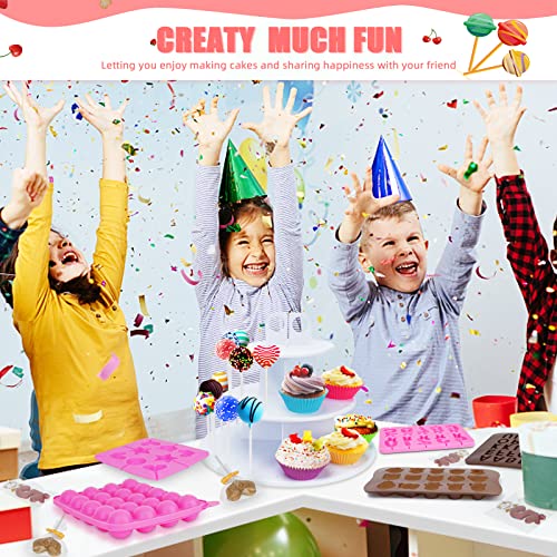 Cake Pop Maker Kit 618Pcs with 5 Silicone Mold Sets