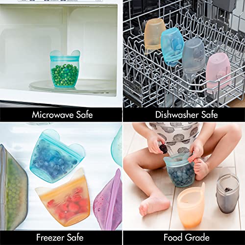 Reusable 100% Silicone Baby + Kid Snack Containers