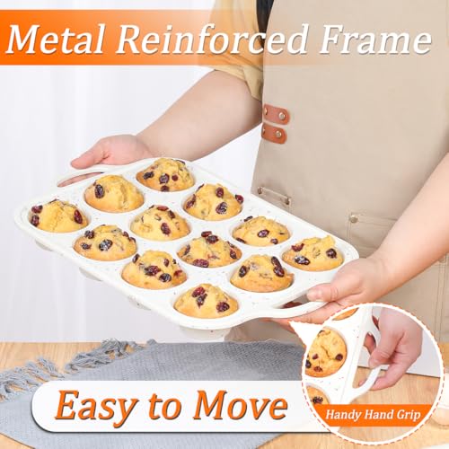 Silicone Muffin Pans for Baking (2 Count)