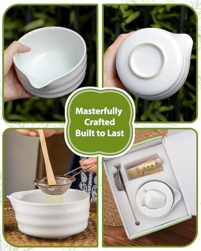 White Matcha Whisk Set (17 Ounce)