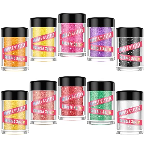 Edible Glitter for Cakes Drinks Luster Dust Set