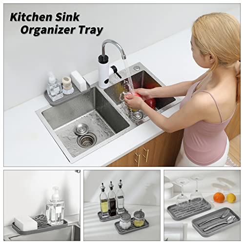 Silicone Kitchen Sink Organizer Tray for Multiple Usage
