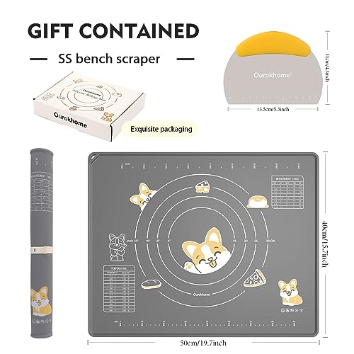 Silicone Baking Mat Sheet and Pastry Dough Cutter