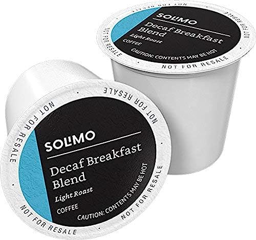 Solimo Decaf Light Roast Coffee Pods (100 Count)