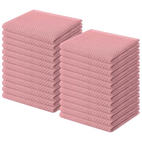 100% Cotton Waffle Weave Kitchen Dish Cloths 24 (24 Count)