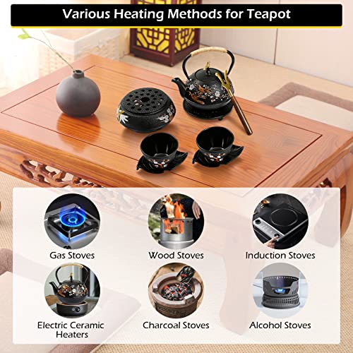 Cast Iron Teapot with Warmer Japanese Tea Kettle 720ml