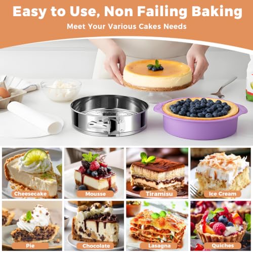 Non toxic Springform Pan 9 Inch Nonstick Cheesecake Pan with Sleeve (24.99 Count)