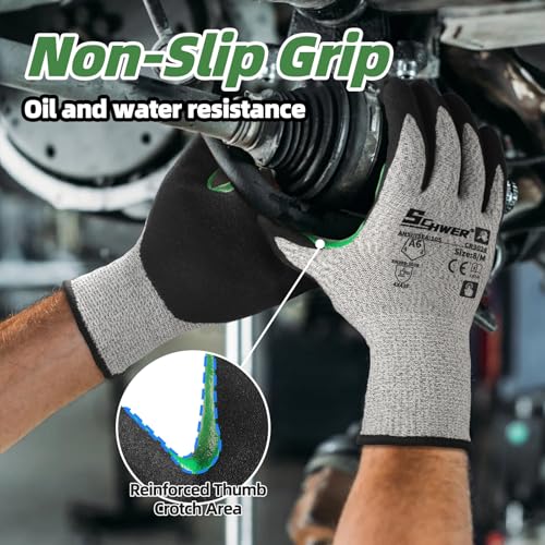 12 Pairs A6 Cut Resistant Work Gloves (12 Count)