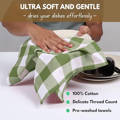 Buffalo Check Kitchen Dish Towels (12 Count)