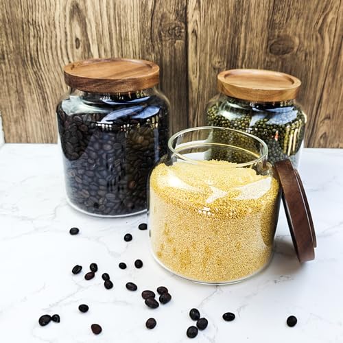 1PC Glass Storage Jars with Airtight Lids
