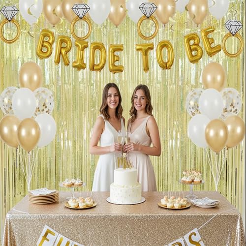 Tinsel Fringe Backdrop Gold Party Decorations 2 Pack (2 Count)
