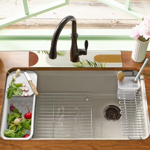 19.5" x 12" Dish Drying Mat & 24" x 5.5" Sink Splash Guard