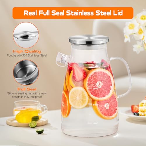 1 Gallon 128oz Glass Pitcher