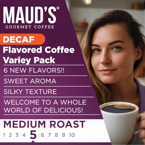 Maud’s Flavored Decaf Coffee Pods Variety Pack (24 Count)