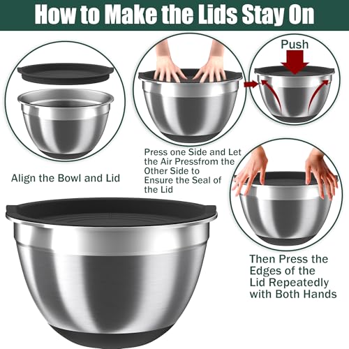 Mixing Bowls with Airtight Lids Set (8 Count)