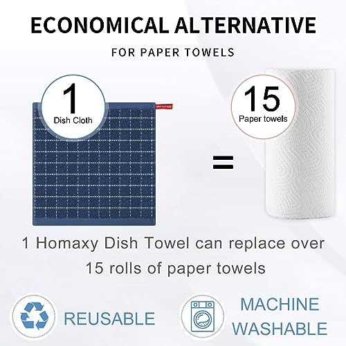 100% Cotton Terry Kitchen Dish Cloths (8 Count)