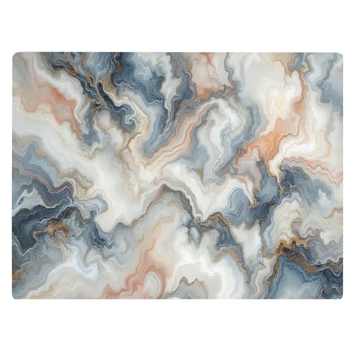 Multicolored White Agate Marble Kitchen Glass Cutting Board Ocean Decorative Gift Marbled Granite Stone Rock Gift For Her Mom Wife
