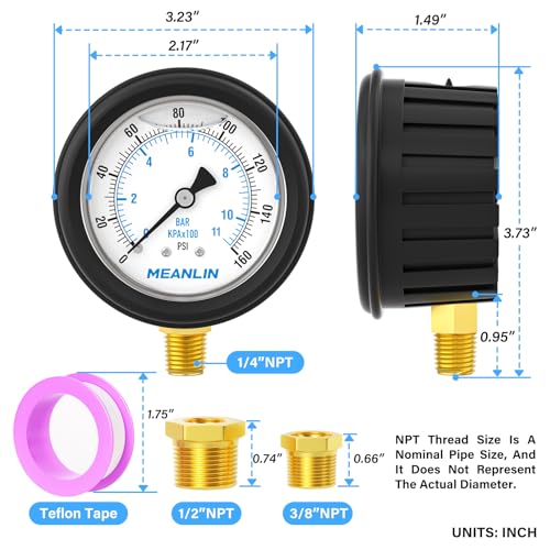 0~160Psi Stainless Steel 1