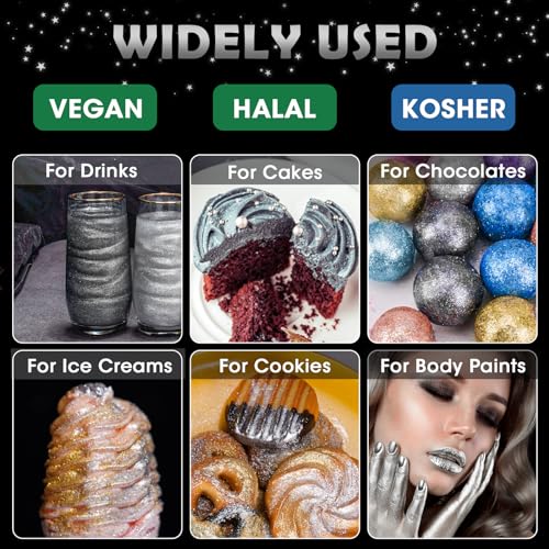 Edible Food Grade Glitter Powder Glimmer Luster Dust for Drinks