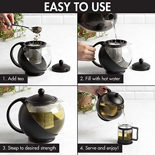 Half Moon Teapot Set with 4 Tea Cups